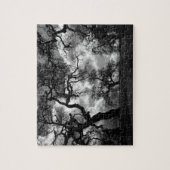 Puzzle Arbres mystérieux noirs et blancs (Vertical)