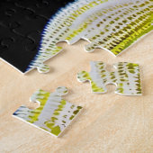 Puzzle Arbres noirs aux fruits pourpres Ciel jaune pour e (Côté)