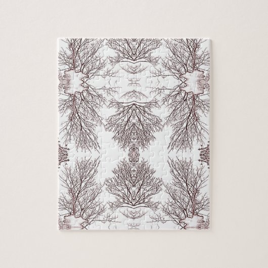 Puzzle Arbres noirs Ciel blanc (Vertical)