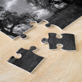 Puzzle Arbres noirs et blancs de mystère (Côté)