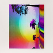 Puzzle Arbres noirs et violets le long de Rainbow Road (Vertical)