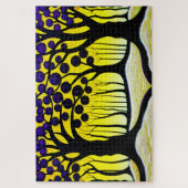 Puzzle Arbres noirs Fruit pourpre avec Arrière - plan jau (Vertical)