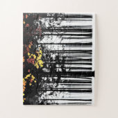 Puzzle Arbres Silhouettes Splashed Couleur Automne Pour E (Vertical)