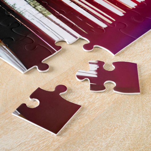 Puzzle Arbres verts Abstraits sous un soleil chaud (Côté)