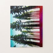 Puzzle Arbres verts Abstraits sous un soleil chaud (Vertical)