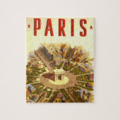 Puzzle Arc de Triomphe vintage, Paris, France Travel Art (Vertical)