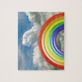 Puzzle - Arc-en-ciel 3D contre ciel nuageux (Vertical)