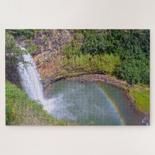 Puzzle Arc en ciel à Wailua Falls, Kauai, Hawaii (Horizontal)