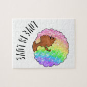 Puzzle arc-en-ciel afro LGBTQ amour amour amour fierté fi (Horizontal)