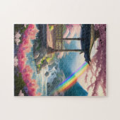 Puzzle Arc-en-ciel aux fleurs de cerisiers. (Horizontal)