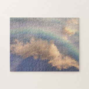 Puzzle Arc en ciel avec nuages et ciel bleu