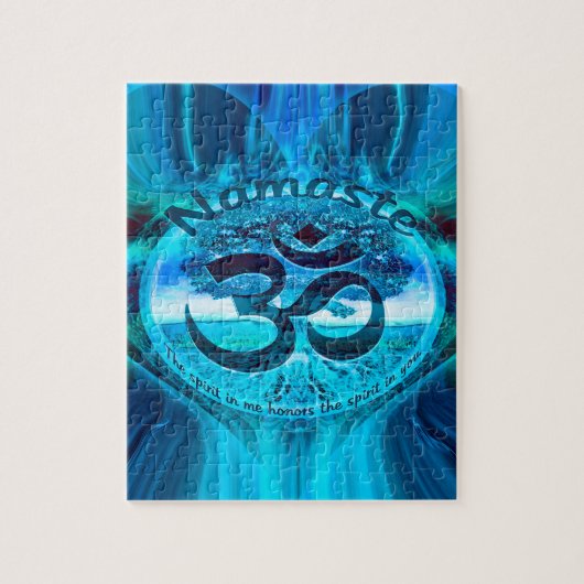 Puzzle Arc-en-ciel de bleu de Namaste (Vertical)