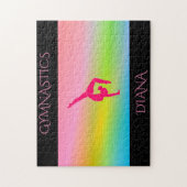 Puzzle arc-en-ciel de gymnastique avec nom personn (Vertical)