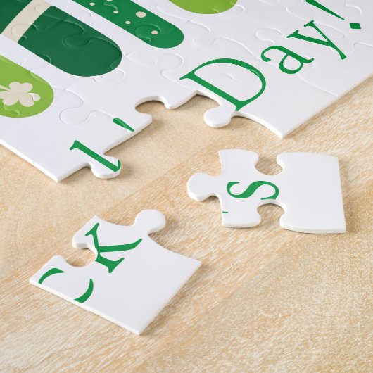 Puzzle Arc en ciel de St. Patrick | Happy Whimsical Shamr (Côté)