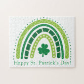 Puzzle Arc en ciel de St. Patrick | Happy Whimsical Shamr (Horizontal)