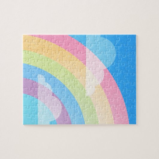 Puzzle Arc-en-ciel en pastel (Horizontal)