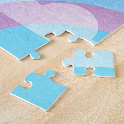 Puzzle Arc-en-ciel en pastel (Côté)