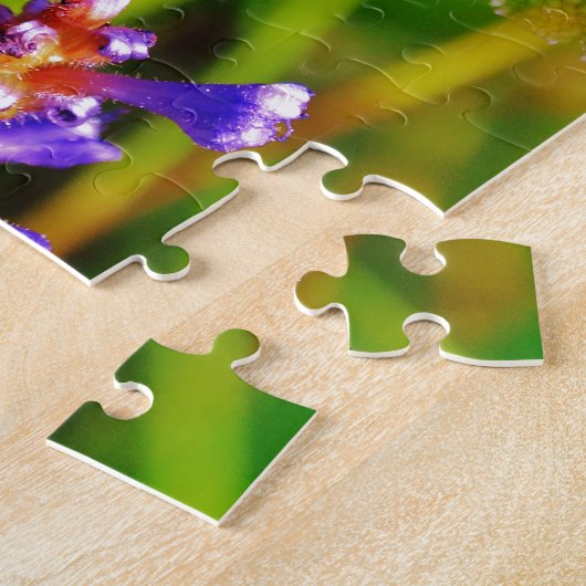 Puzzle Arc en ciel libellule et fleur (Côté)