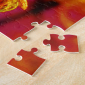 Puzzle Arc-en-ciel libellule sur ambre et fuschie (Côté)