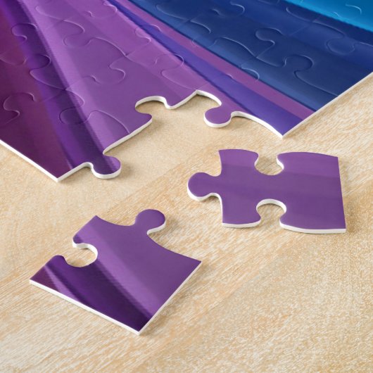 Puzzle Arc-en-ciel numérique brillant (Côté)