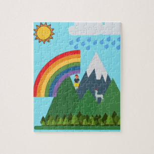 Puzzle arc-en-ciel pour enfants