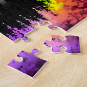 Puzzle Arc-en-ciel se jette dans la forêt de Silhouette (Côté)