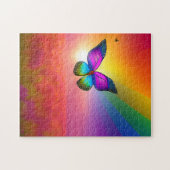 Puzzle Arc-en-ciel volant dans un champ (Horizontal)