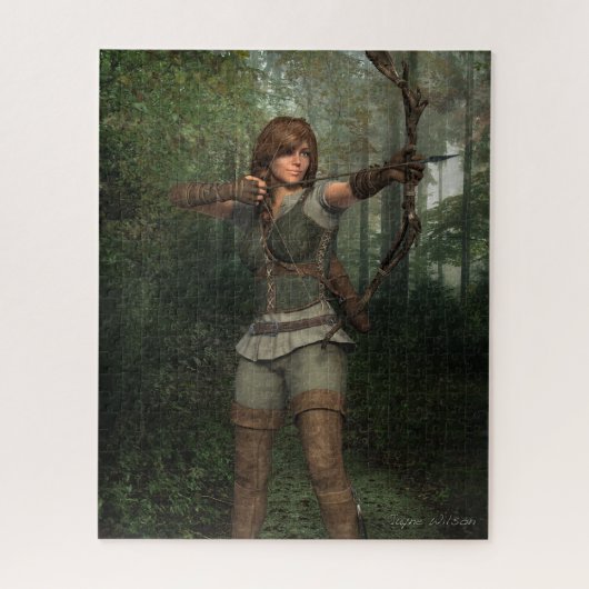 Puzzle Archer dans la forêt (Vertical)