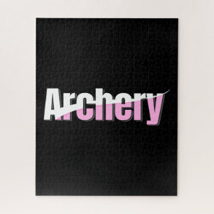 Puzzle Archery Girly Word Art - Abstract Graphic Swish