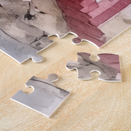 Puzzle Architecture du Sakura rose japonais (Côté)