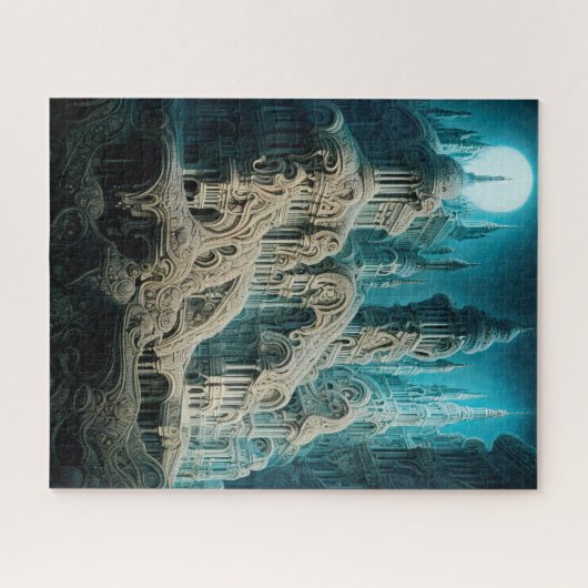 Puzzle Architecture étonnante créée par l'IA (Horizontal)