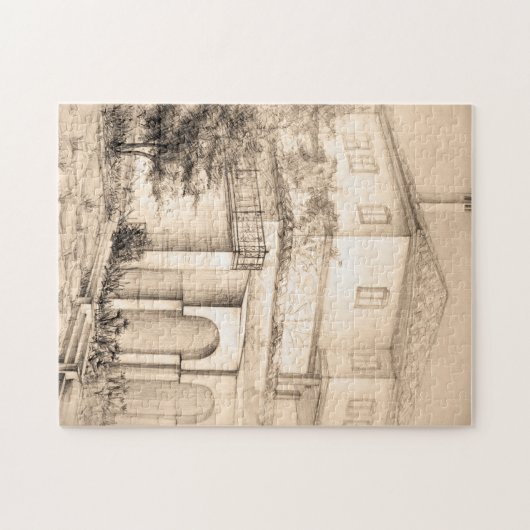 Puzzle Architecture maison traditionnelle Dessin de dessi (Horizontal)