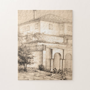 Puzzle Architecture maison traditionnelle Dessin de dessi