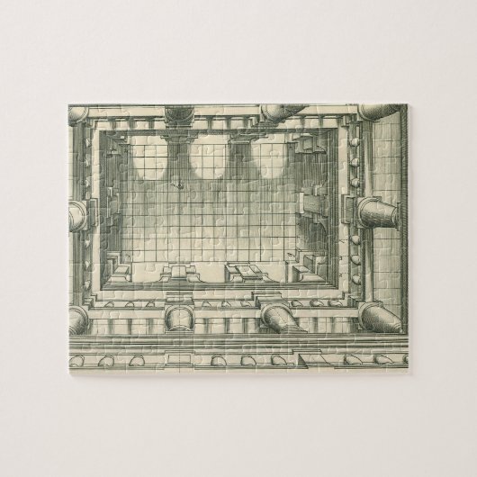 Puzzle Architecture vintage, Atrium Courtyard Perspective (Horizontal)