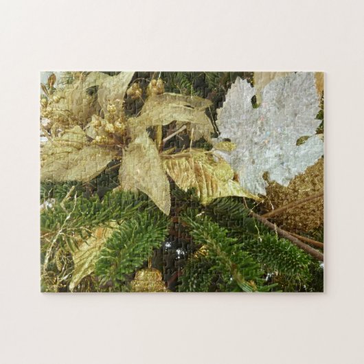 Puzzle Argent et or Noël Arbre II (Horizontal)