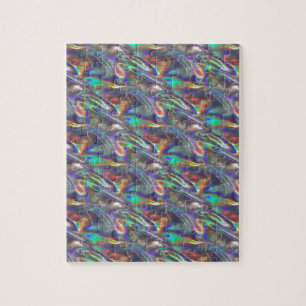 Puzzle argent holographique