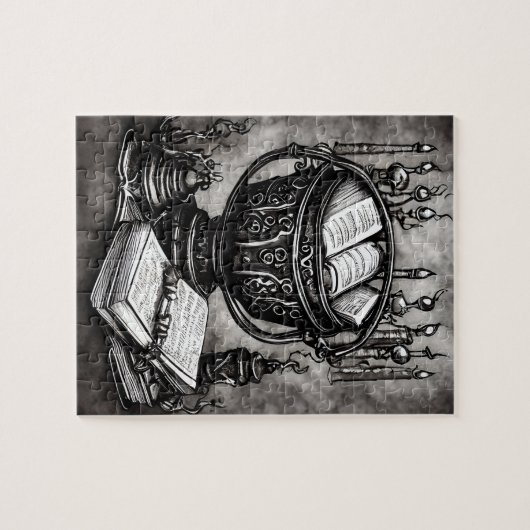 Puzzle Argent Steampunk Cauldron Spellbooks et Potions (Horizontal)