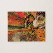 Puzzle Aries Orange Woman : Collage d'art antique gothiqu (Horizontal)
