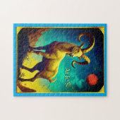 Puzzle Aries the Ram Zodiac Sign (Horizontal)