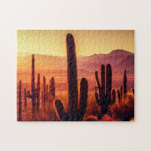 Puzzle Arizona Desert cactus sunset (Horizontal)