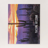 Puzzle Arizona Desert Cactus Sunset Nature Photo Souvenir (Vertical)