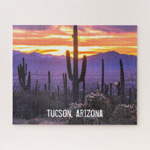 Puzzle Arizona Desert Cactus Sunset Nature Photo Souvenir