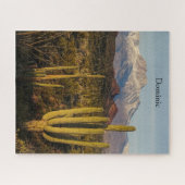 Puzzle Arizona Désert Saguaro Cactus Snowy Mountain (Horizontal)