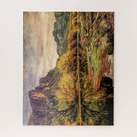 Puzzle Arizona River Sonoran Desert Mountains Art numériq (Vertical)