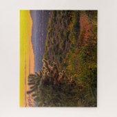Puzzle Arizona Sunset Cholla Cactus Lost Dutchman Park (Vertical)