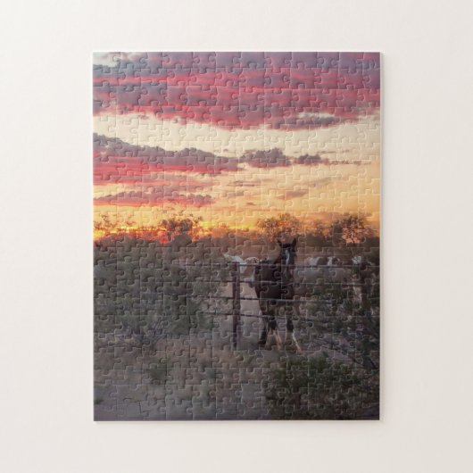 Puzzle Arizona Sunset Horse (Vertical)