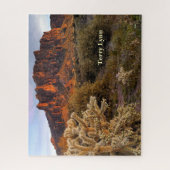 Puzzle Arizona Superstition Mountain Cholla Cactus (Vertical)