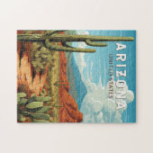 Puzzle Arizona Travel Art Vintage (Horizontal)