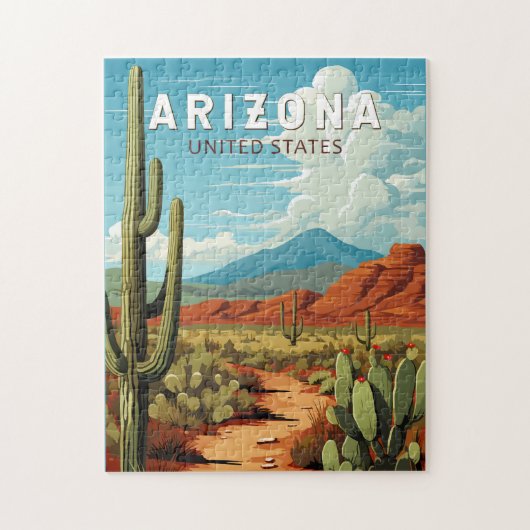 Puzzle Arizona Travel Art Vintage (Vertical)
