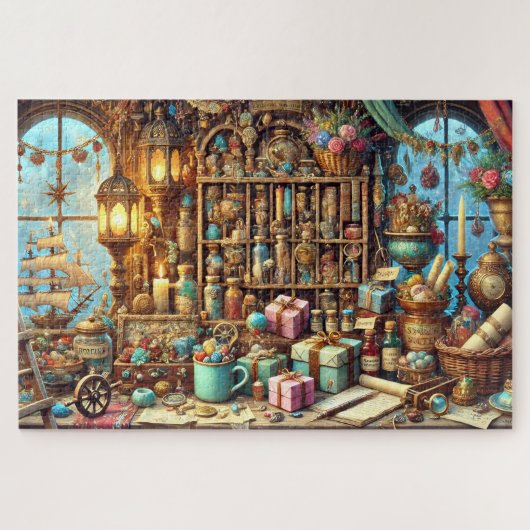Puzzle Armoire de Curiosités Pirate Potions Cartes Reliqu (Horizontal)